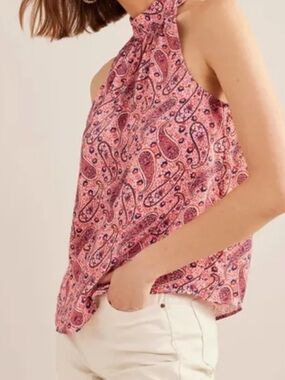 Boden Sherbet Paisley Halter Neck Women's Top Size 12